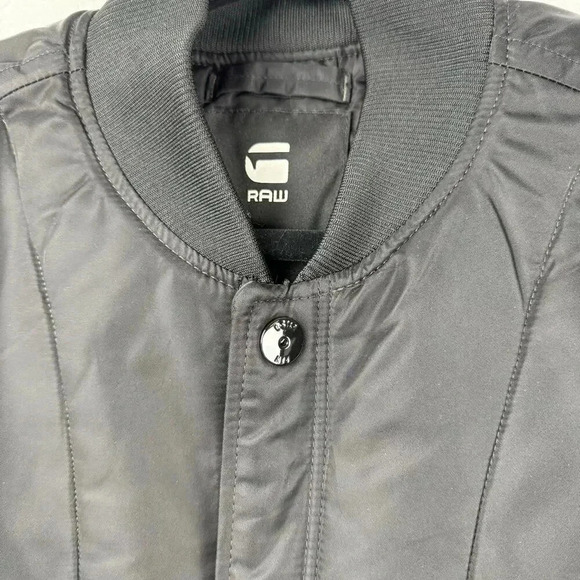 G Star Raw Sherpa Bomber Jacket Mens Medium Lined Snap Closure Winter Moto EUC - Picture 2 of 12